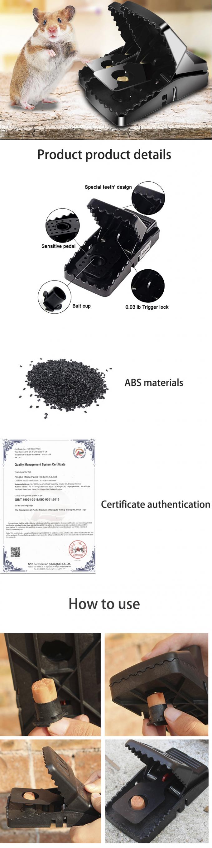 Schädlingsbekämpfung Vorbeugung von Mäusenfallen Geruchloses Kunststoffmaterial M01A 0